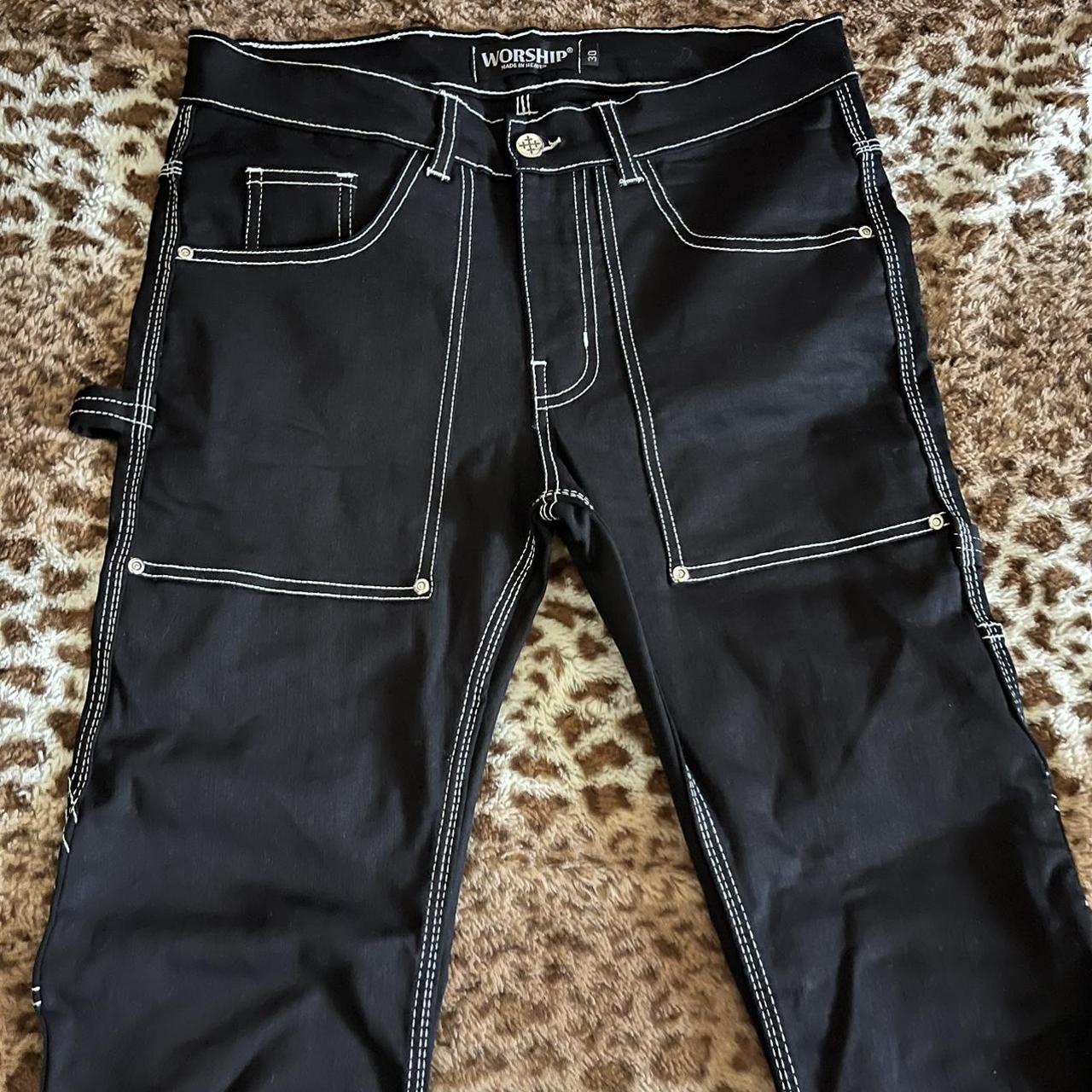 Jeans | Black Jeans With White Spots | Poshmark
