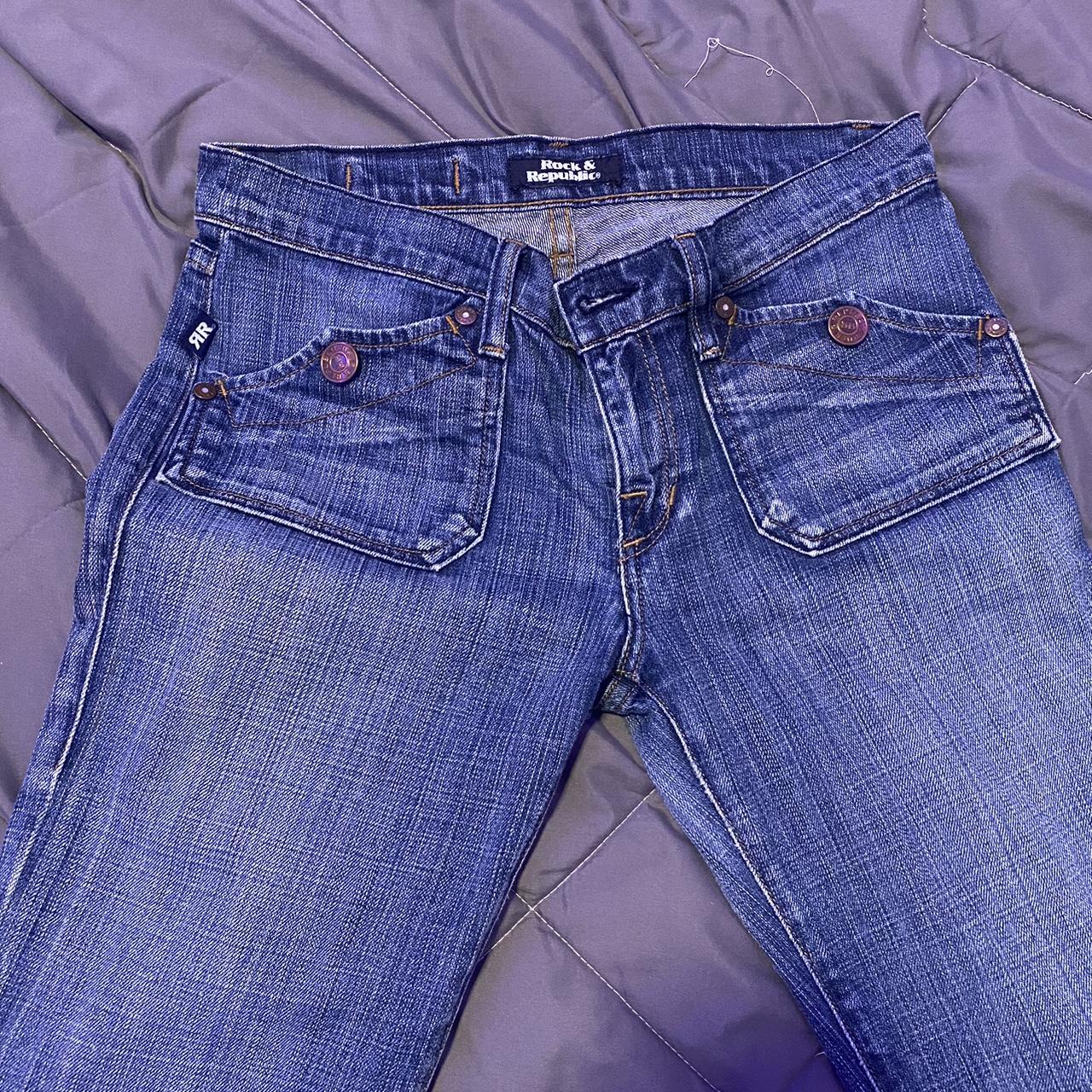 Low rise flare jeans (thrifted but didn’t fit)... - Depop