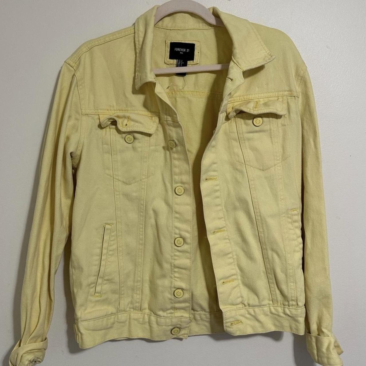 Yellow Jean Jacket #yellow #jacket #cute #winter - Depop