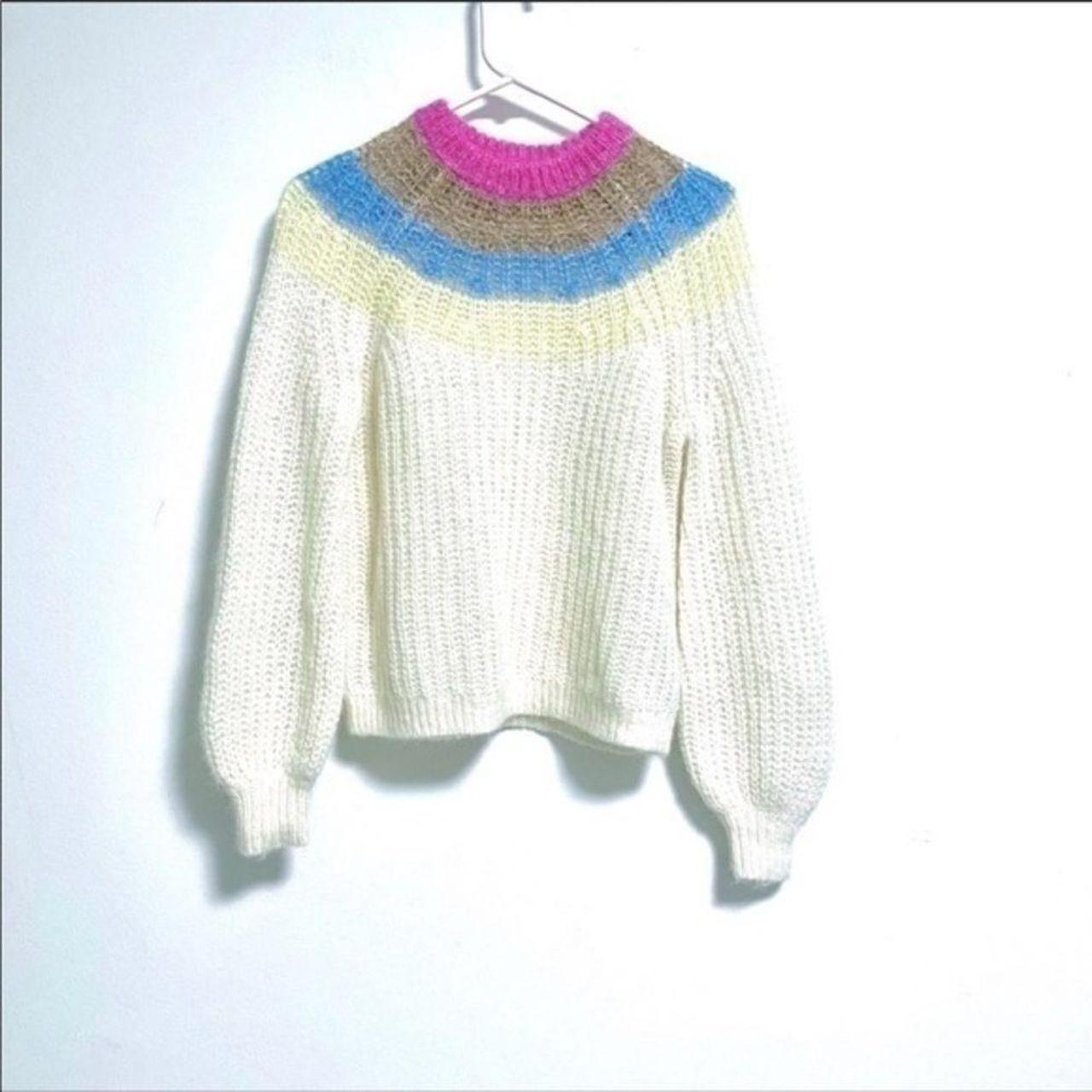 Alpaca Mohair blend rainbow neck