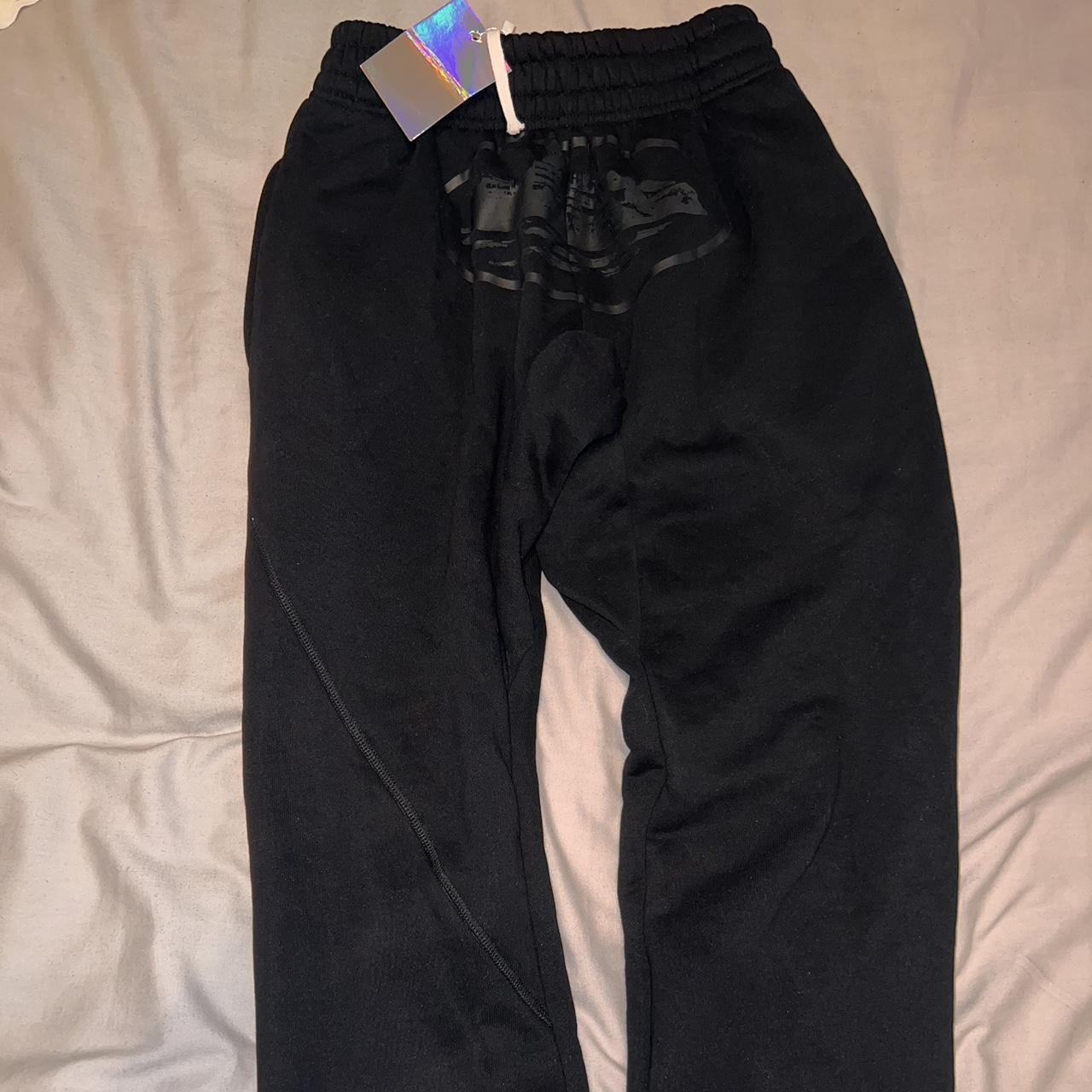 Tripple black Corteiz jogger bottoms size XS brand... - Depop