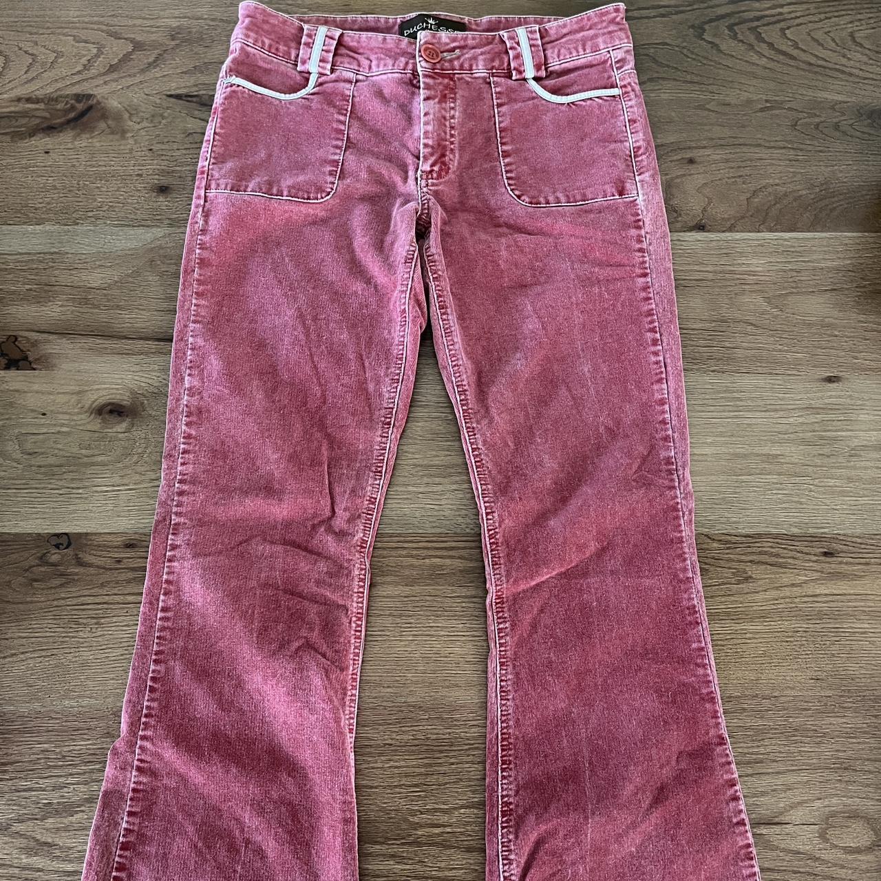 Red corduroy pants Size: tag says 13 but fits like a... - Depop