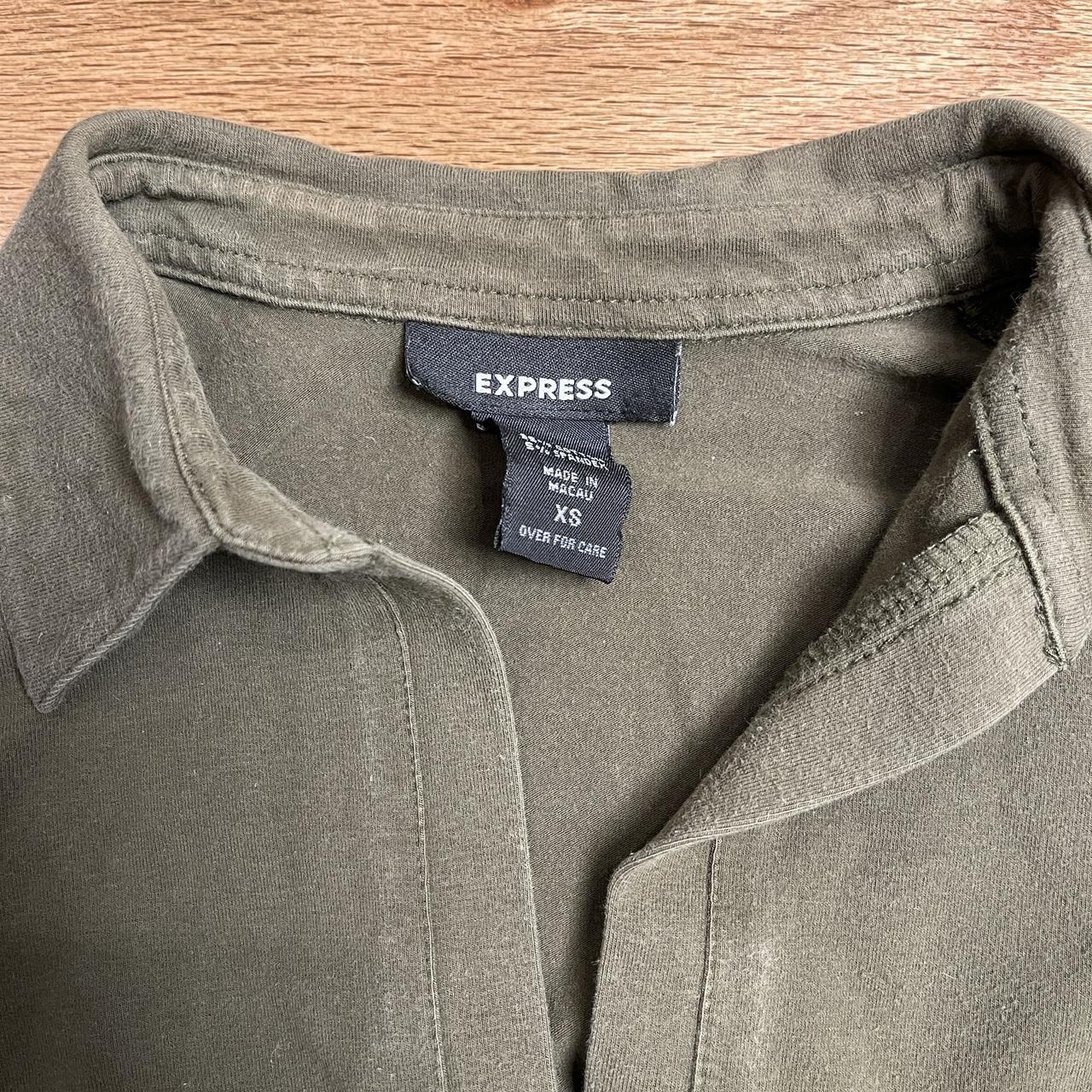 Olive green Express top Size XS - Depop