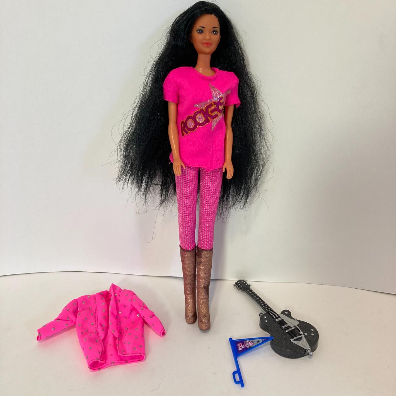 Vintage Kira Barbie Doll Redressed Rockers 80s Shirt... - Depop