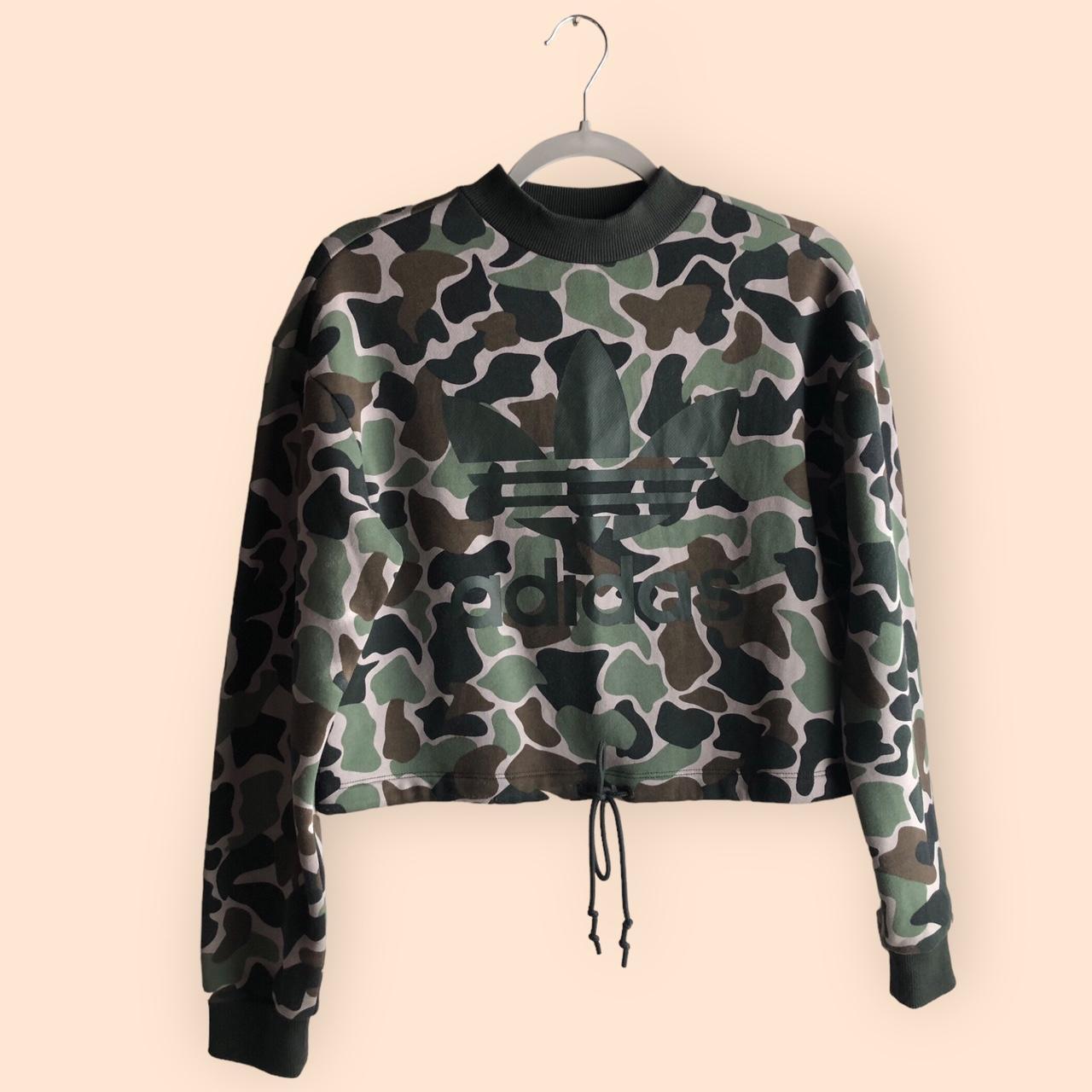 Adidas camo shop sweatshirt womens