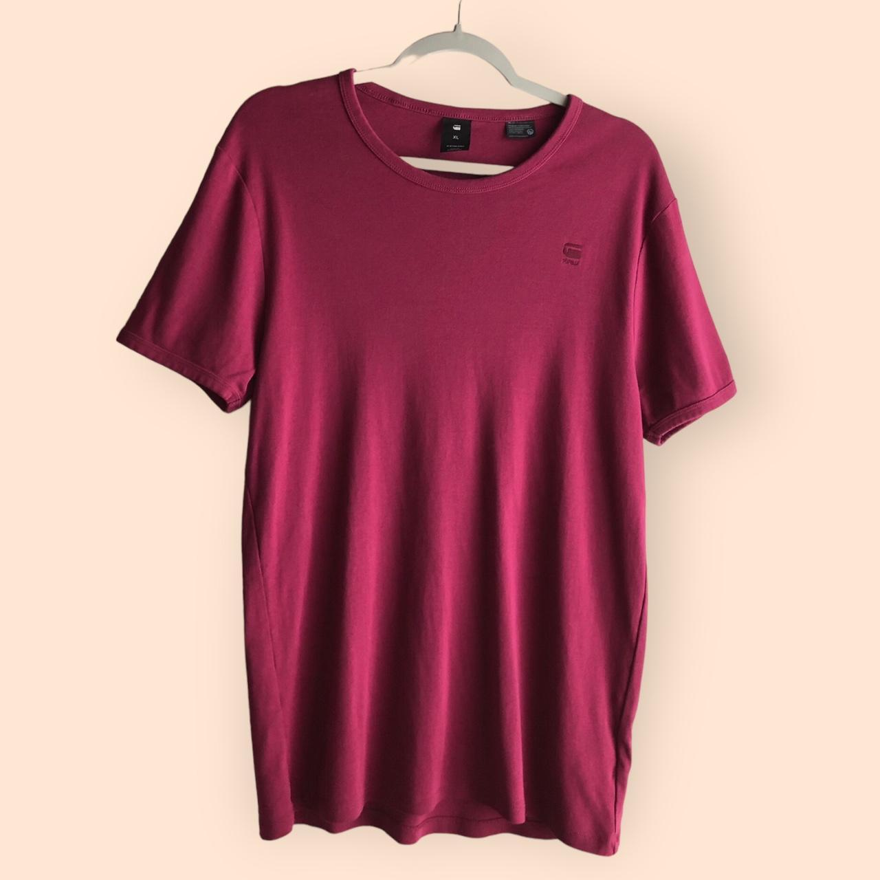 Burgundy g star deals shirt