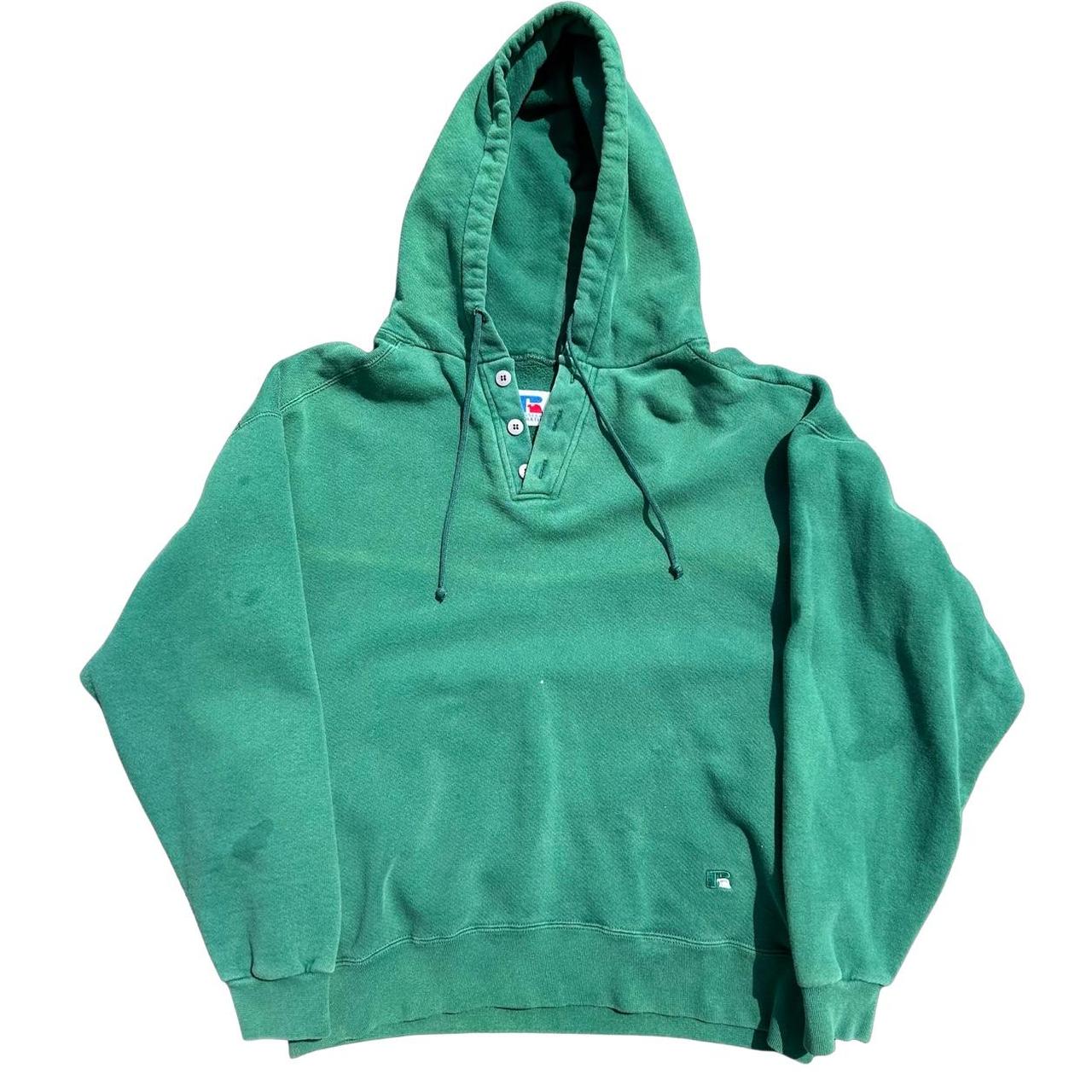 Russell Athletic Men's Green Hoodie | Depop