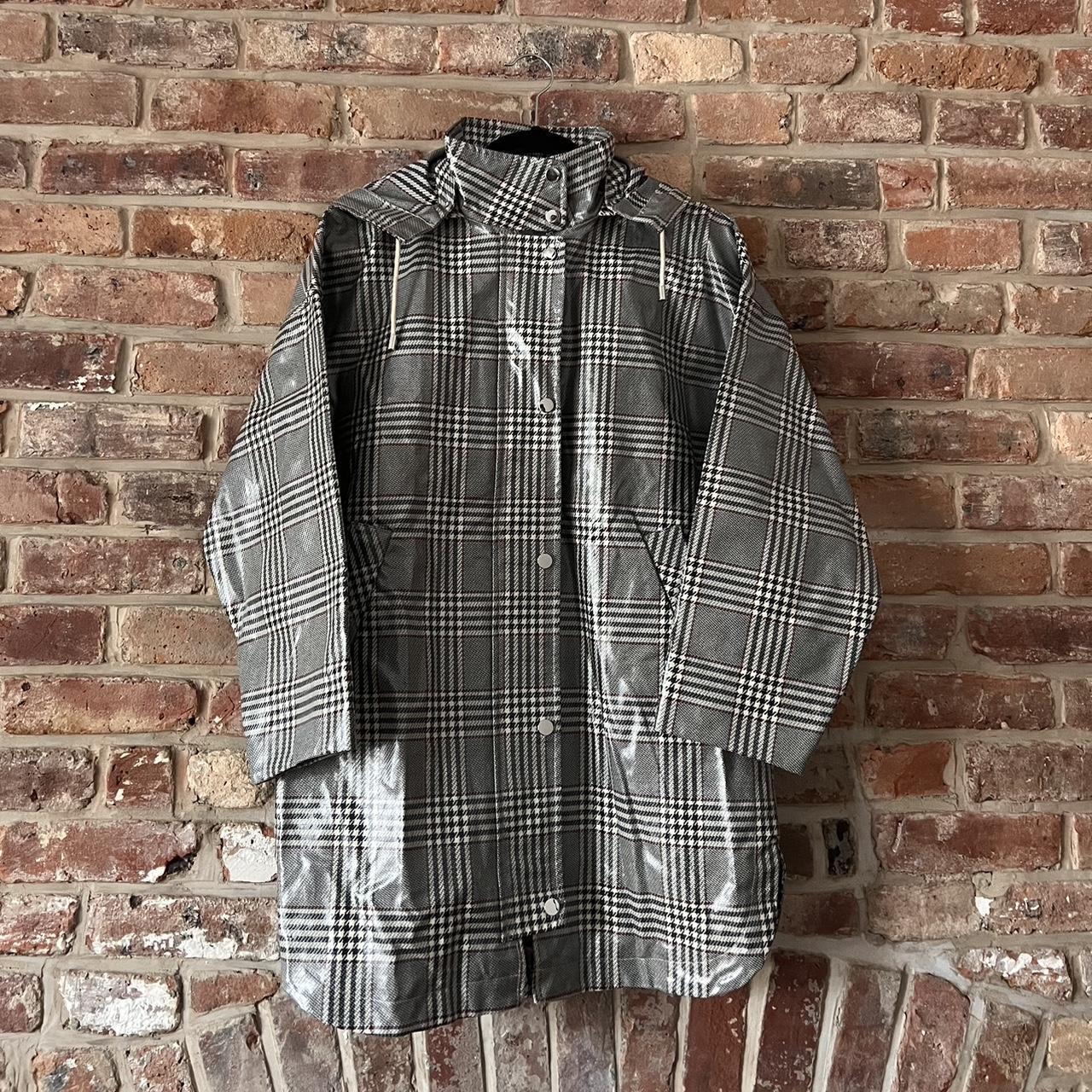 Zara Plaid Raincoat Detachable hood fits a bit