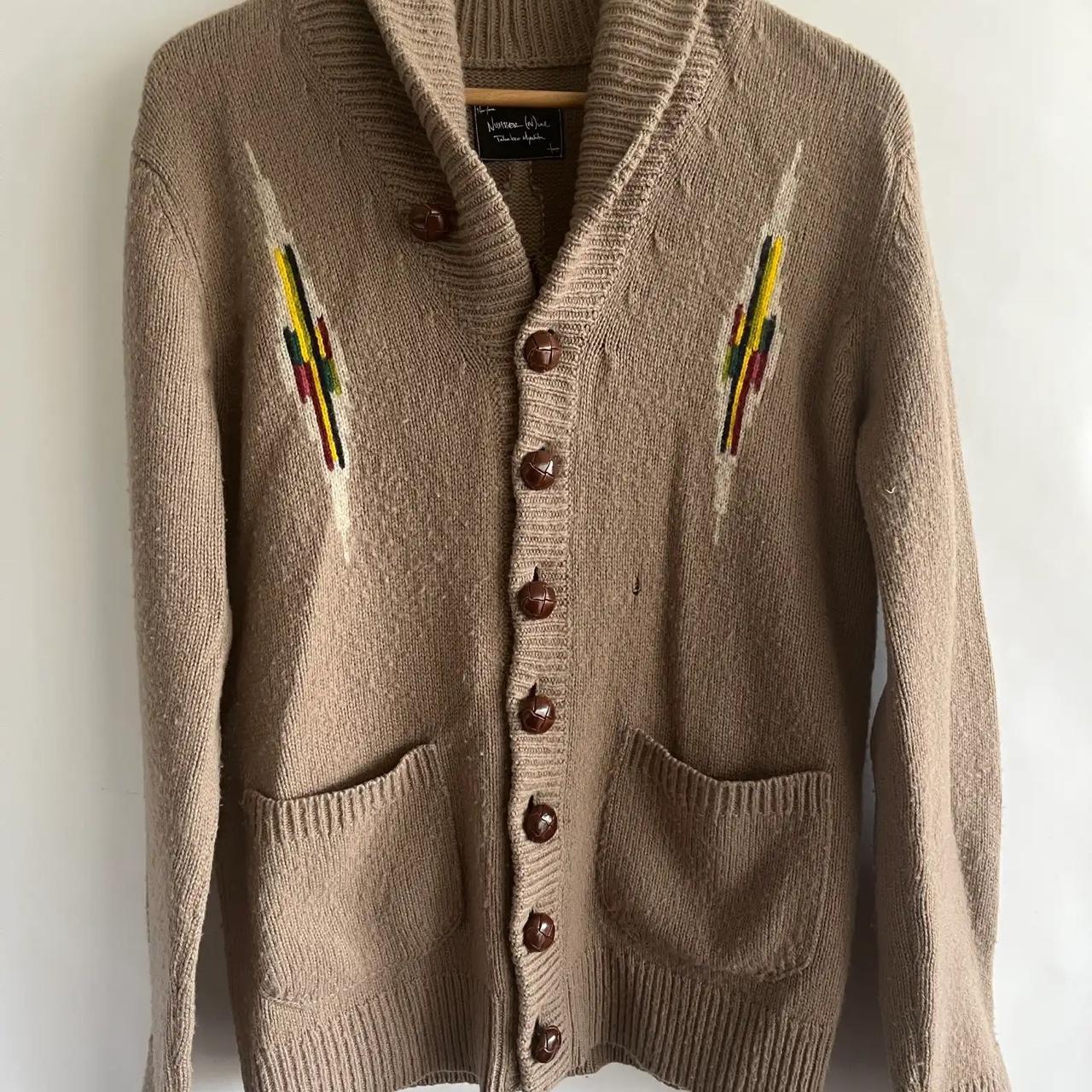 Number Nine Navajo cardigan. Made with rare tan wool...