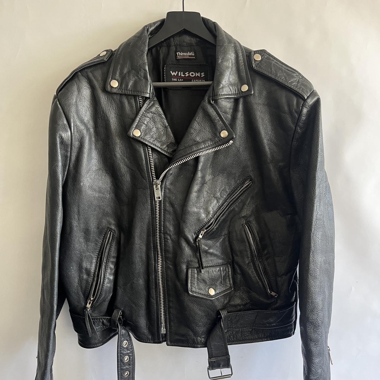 Wilson’s leather jacket. This vintage 90’s biker...