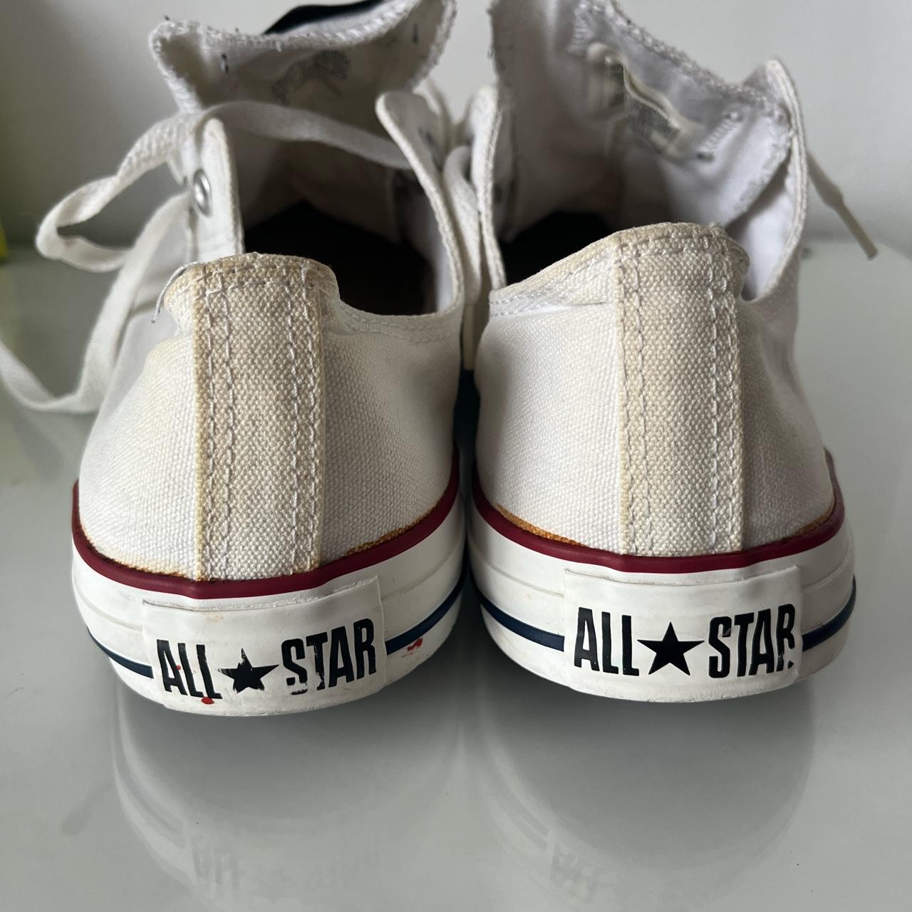 White Low Converse Men’s size 9 Great condition... - Depop