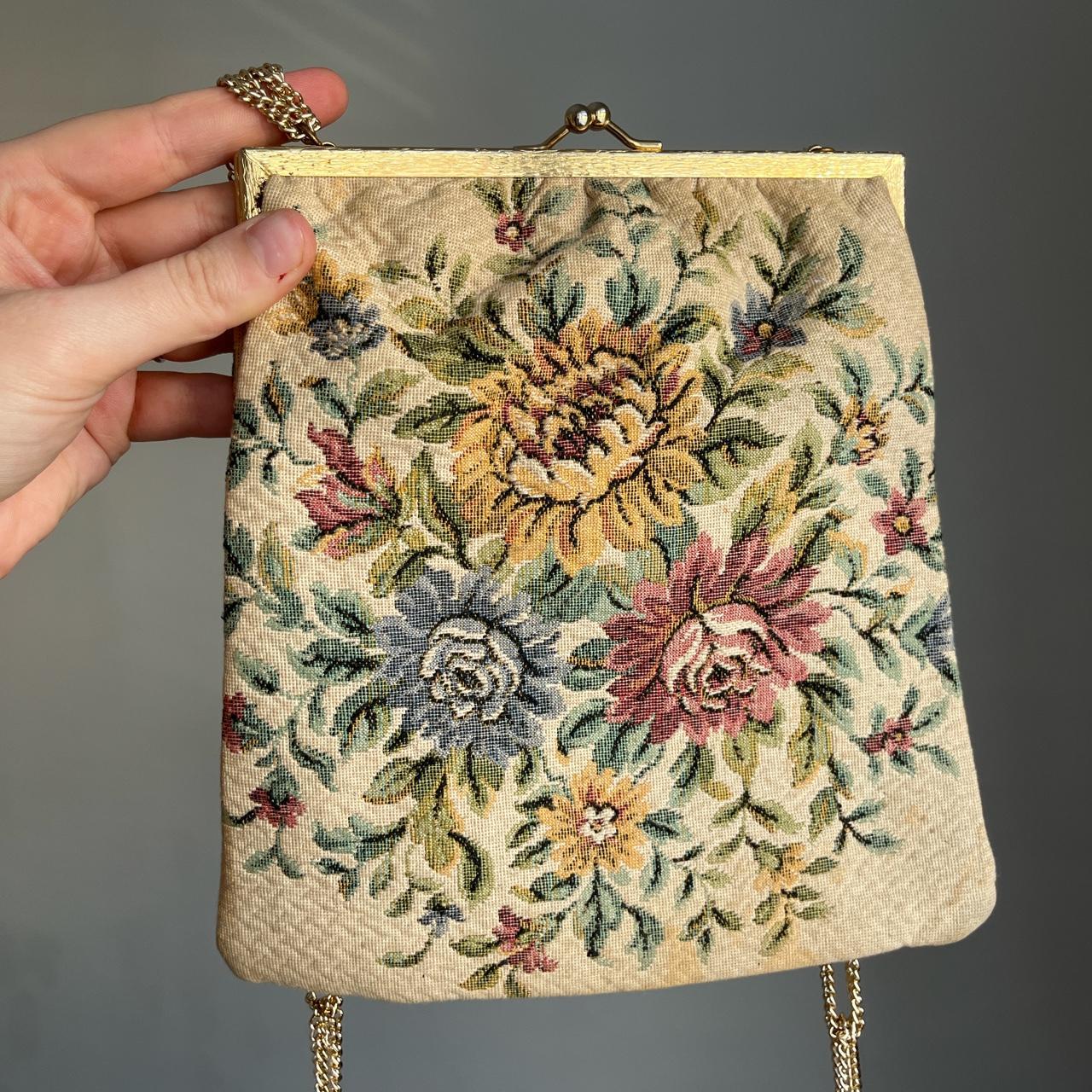 Golden Mosaic Floral Printed Metal Handbag at Rs 399/piece in New Delhi |  ID: 25875252248