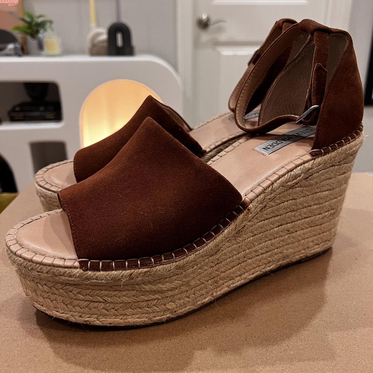 Steve madden cognac on sale wedges