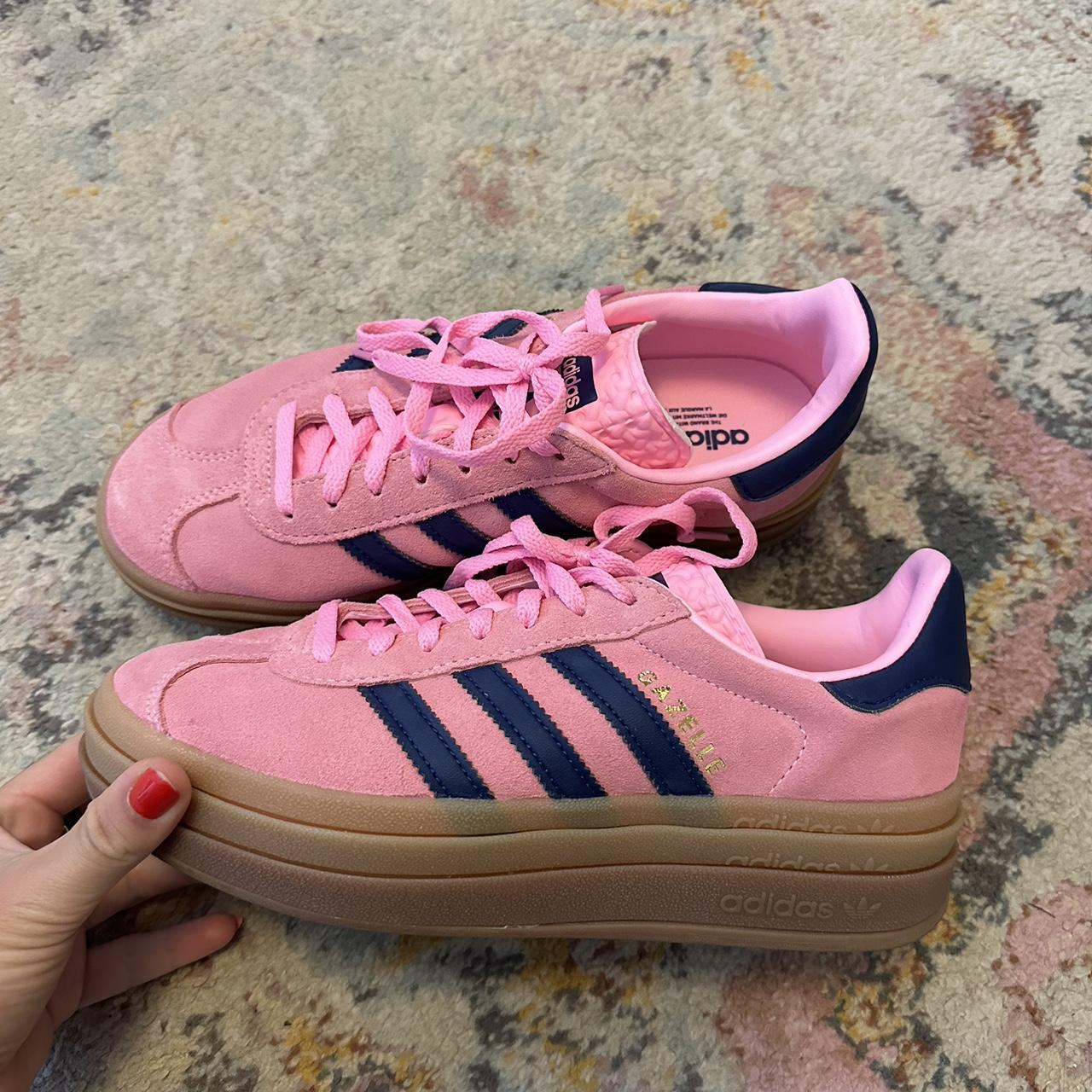 ON HOLD until 9/29 Gazelle Bold Pink Adidas - worn... - Depop