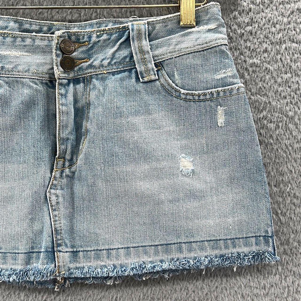 Y2K Ultra Low Rise Hollister Micro Mini Belt Skirt... - Depop