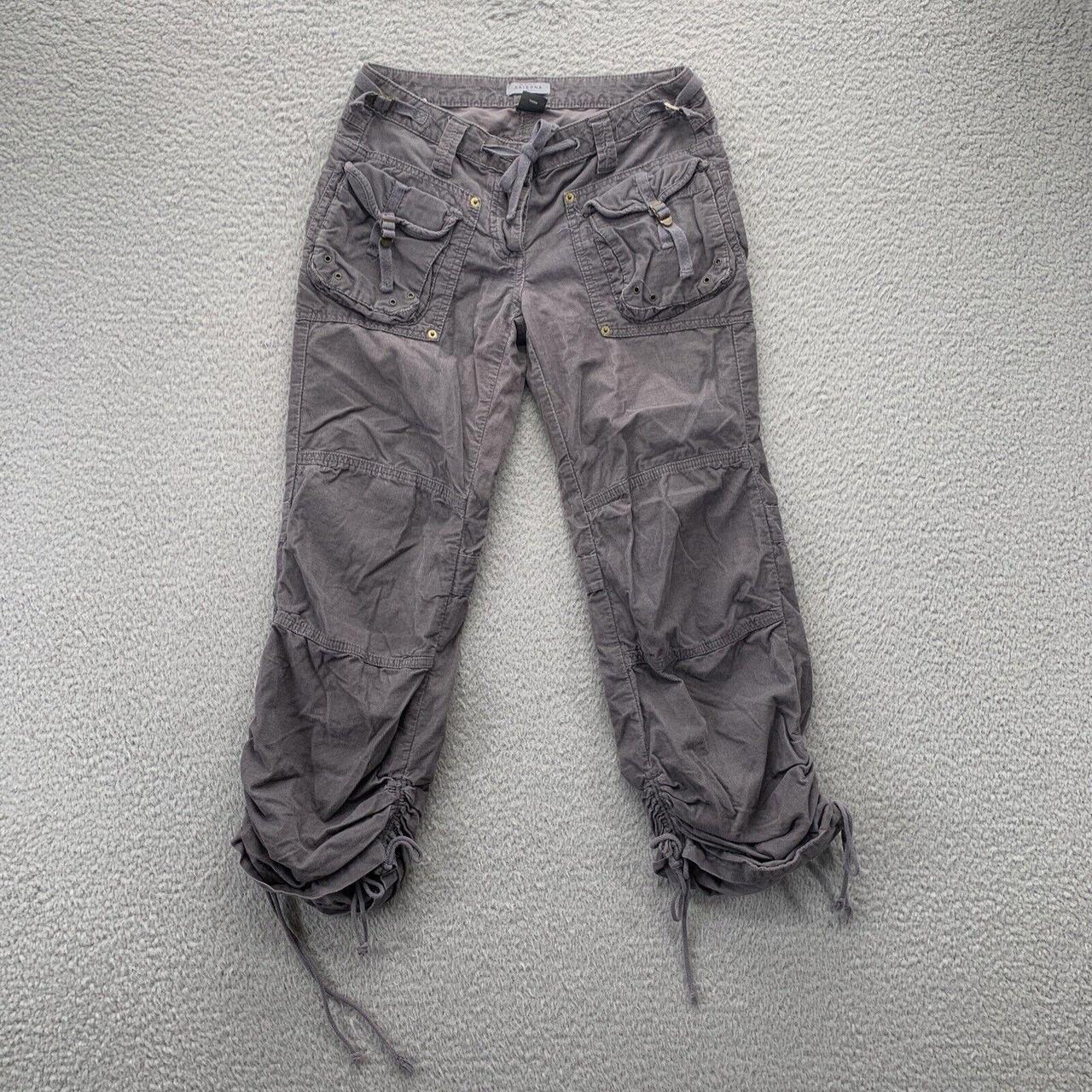 Grey Baggy Low Rise 90's Cargo Pants