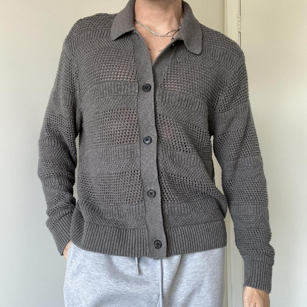 Abercrombie vintage style button up knit shirt I Depop