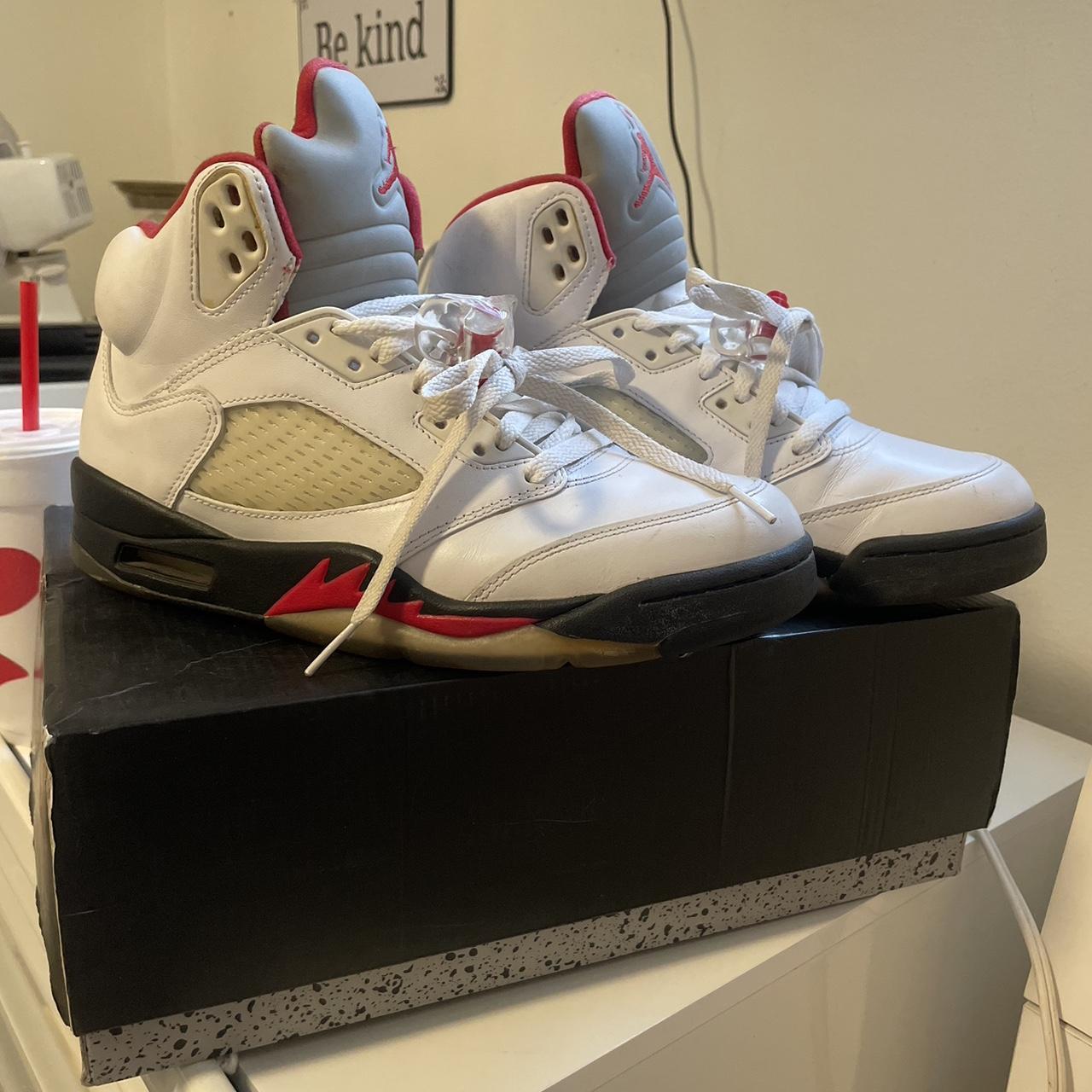 Air jordan 5 retro best sale white fire red black