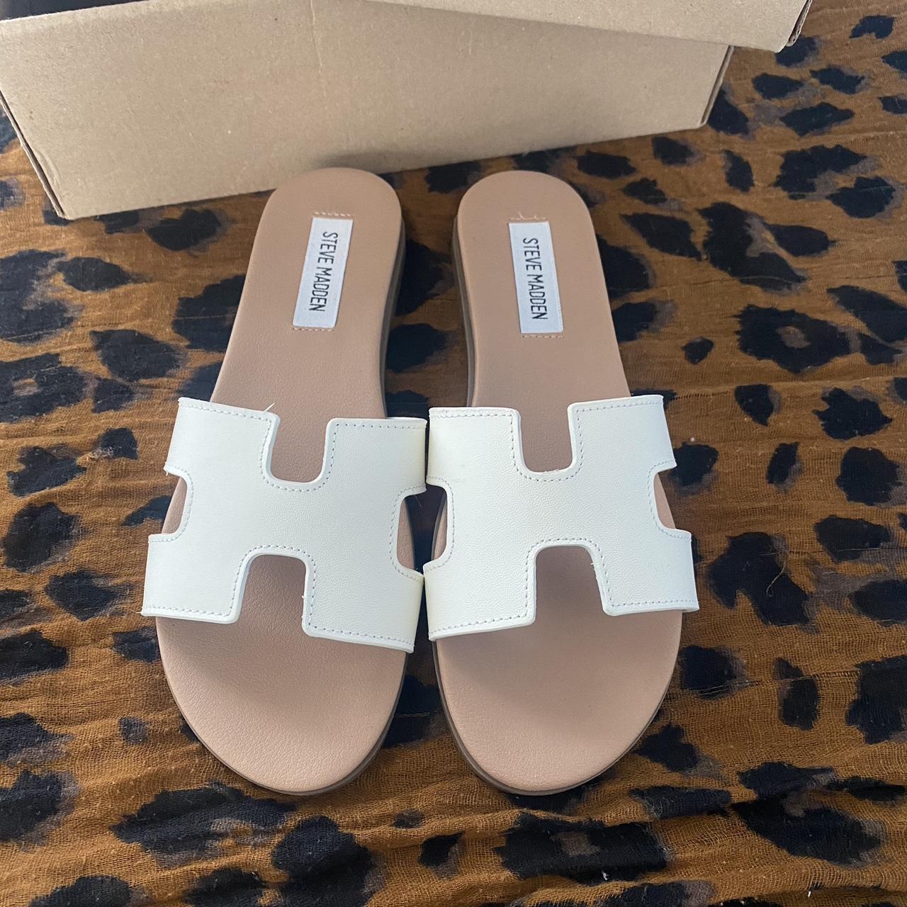 madden sandals white