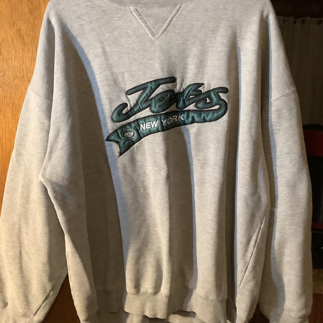 Vintage New York Jets sweatshirt, green NFL embroidered crewneck - XL