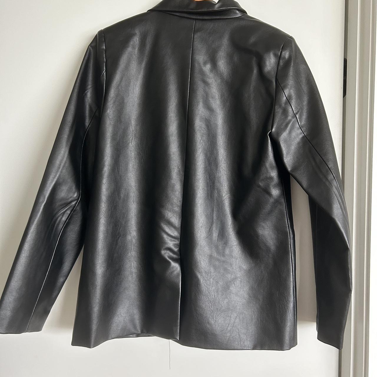 GLASSONS Leather Blazer // Black M Selling... Depop