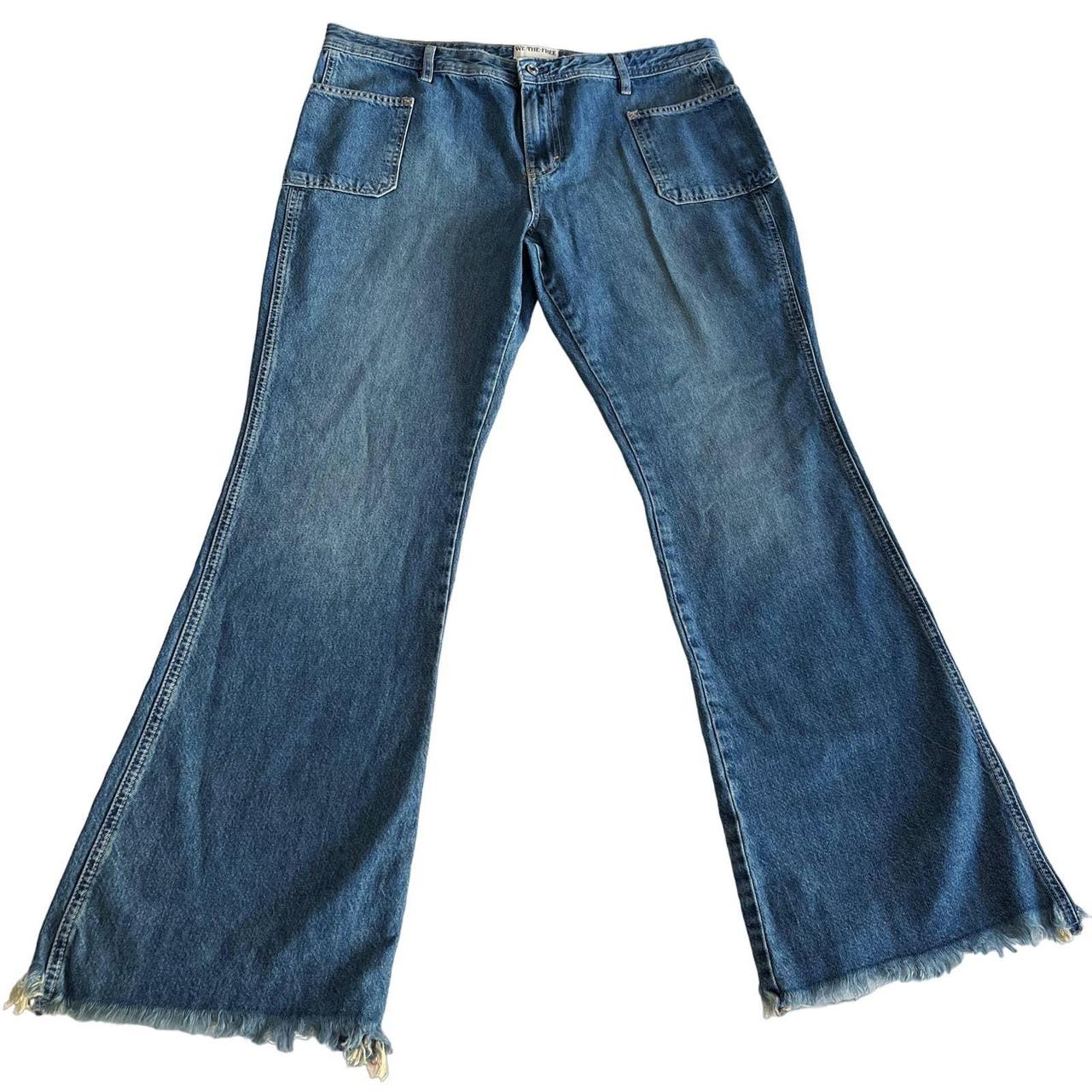 Free People Low-rise Flare Jeans in Blue