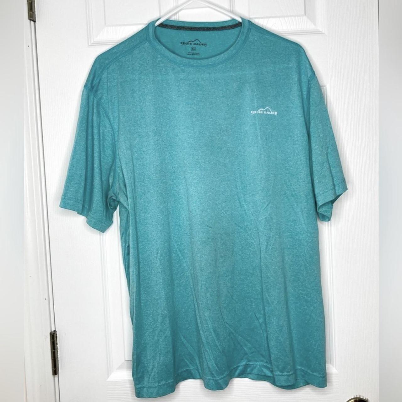 Eddie Bauer Men's Blue Tshirt Depop