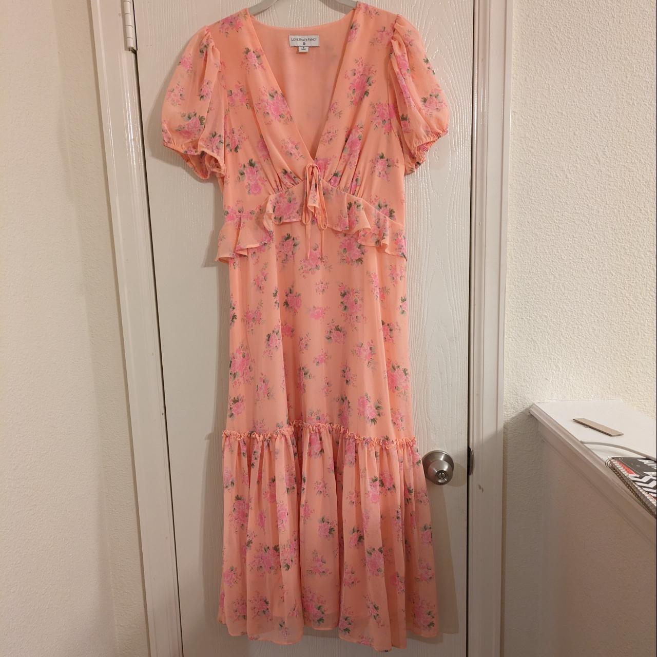 Love Shack Fancy X Target Pink Floral Midi... - Depop