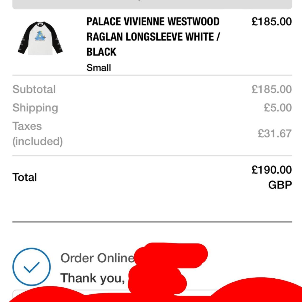 Palace x Vivienne Westwood Raglan Long Sleeve | Depop