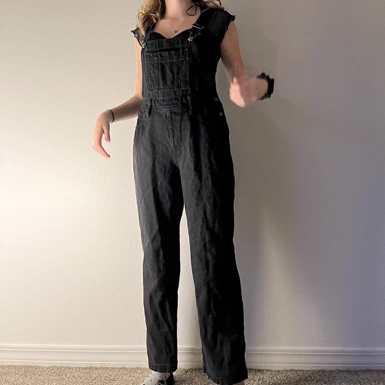 Universal thread black overalls size 2! Only worn once! - Depop