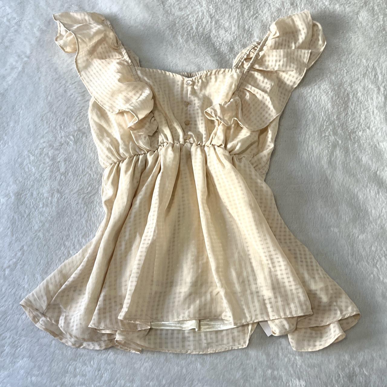 Velvet ruffle lace babydoll cami top with bow ribbon - Depop