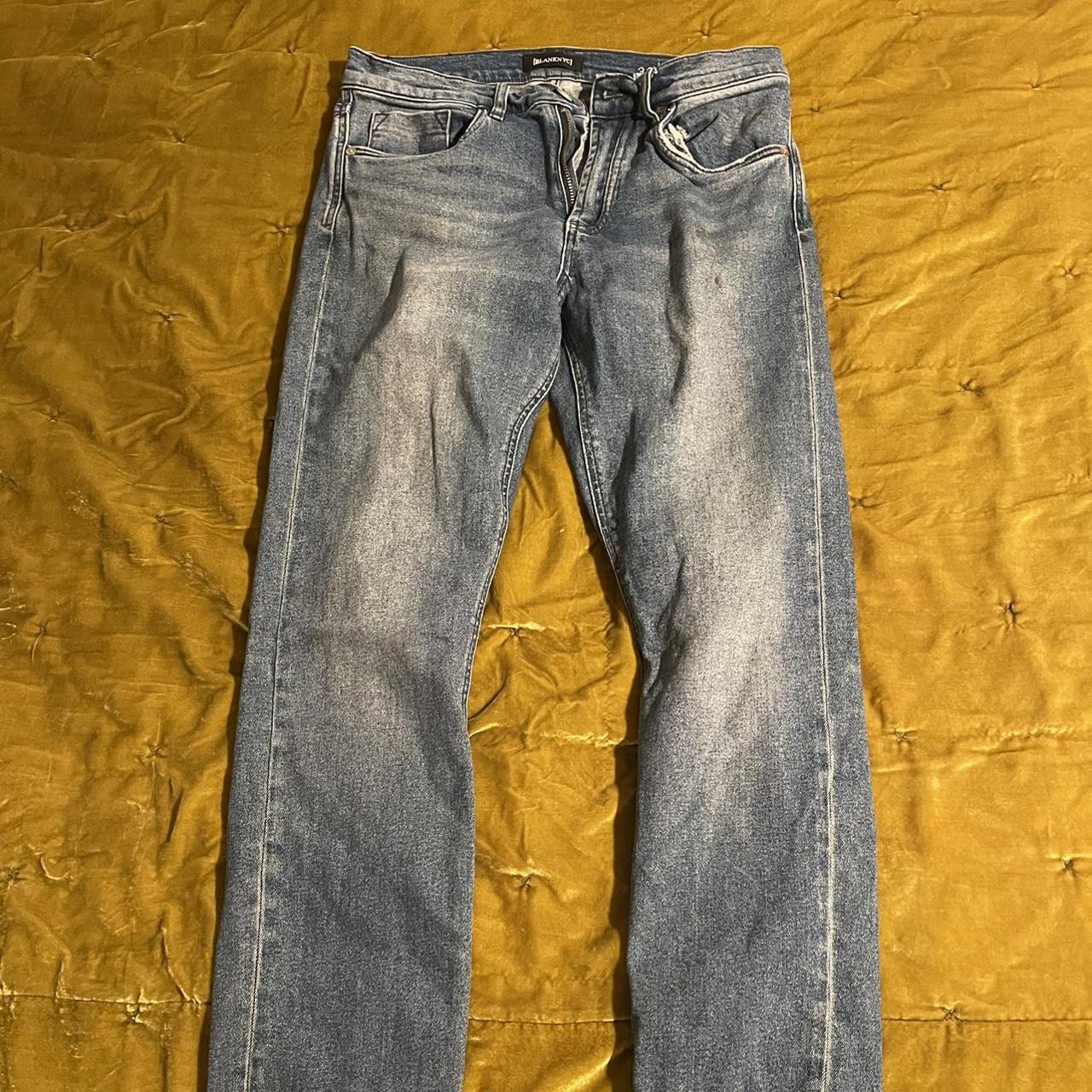 Blank NYC Men's Blue and Navy Jeans | Depop