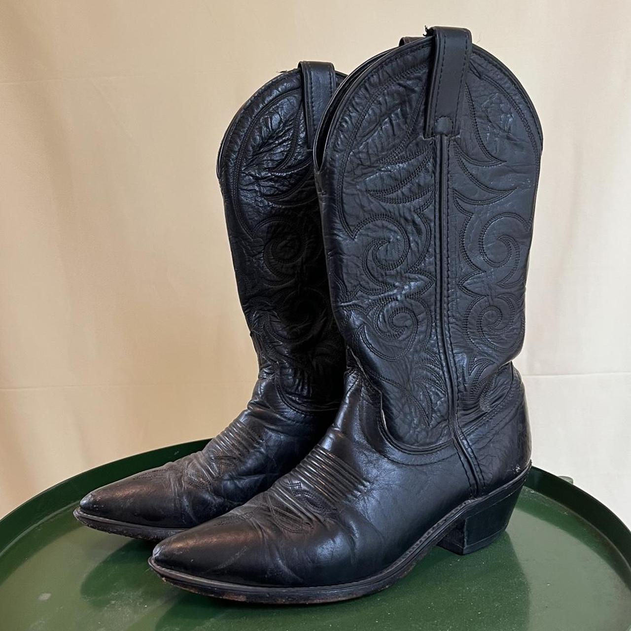 Vintage Laredo Cowboy Boots Mens 7.5 Womens... - Depop