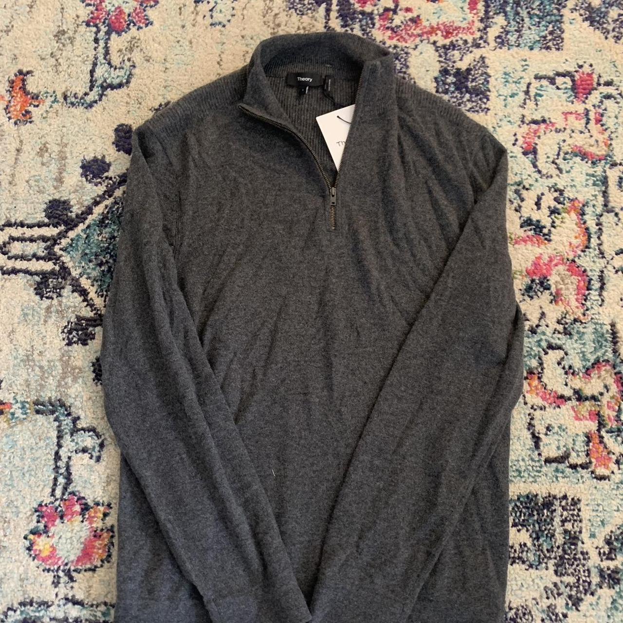 New Theory mens quarter zip sweater. Brand new and... - Depop