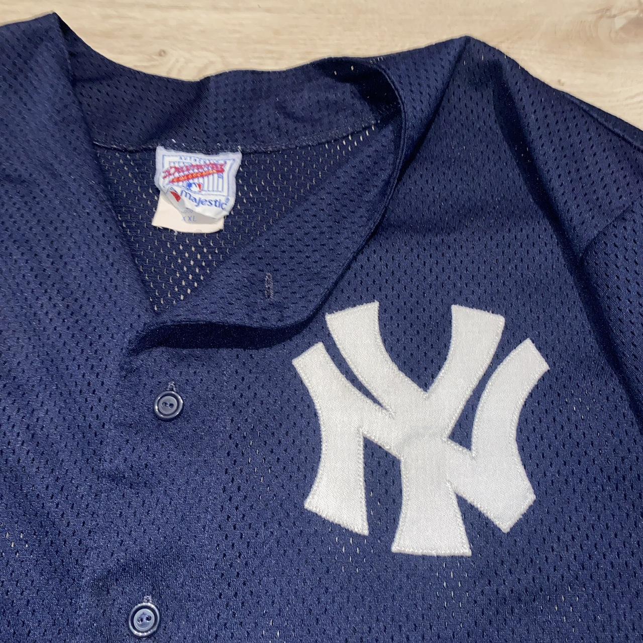 VTG outlet Majestic New York Yankees Mesh Jersey Mens 5X USA Made Blue