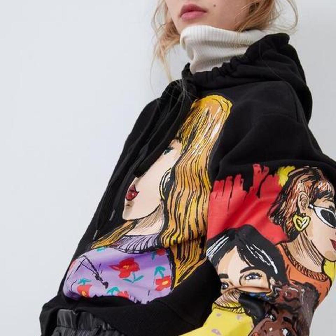 Black Zara hoodie re popped as too small for my... Depop