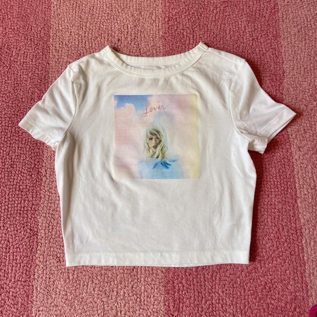 Lover” Taylor Swift cropped baby tee   ☁️💫 FREE... - Depop