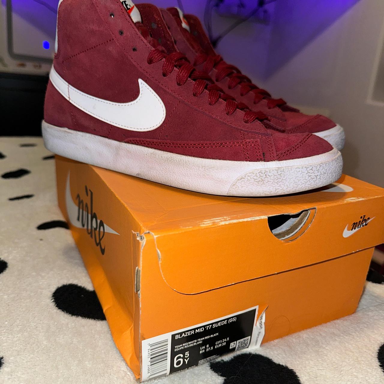 nike burgundy blazers
