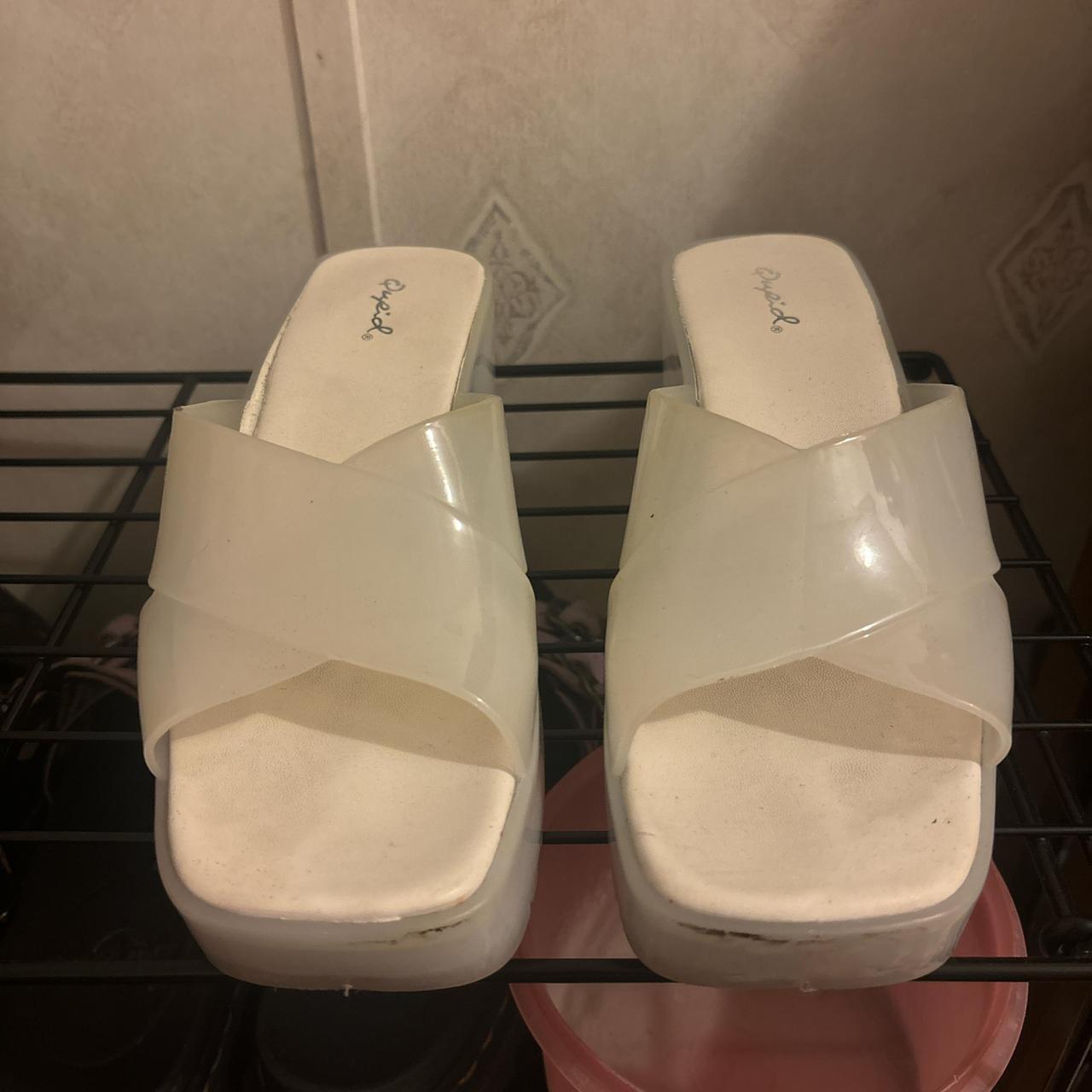 heeled jelly sandals