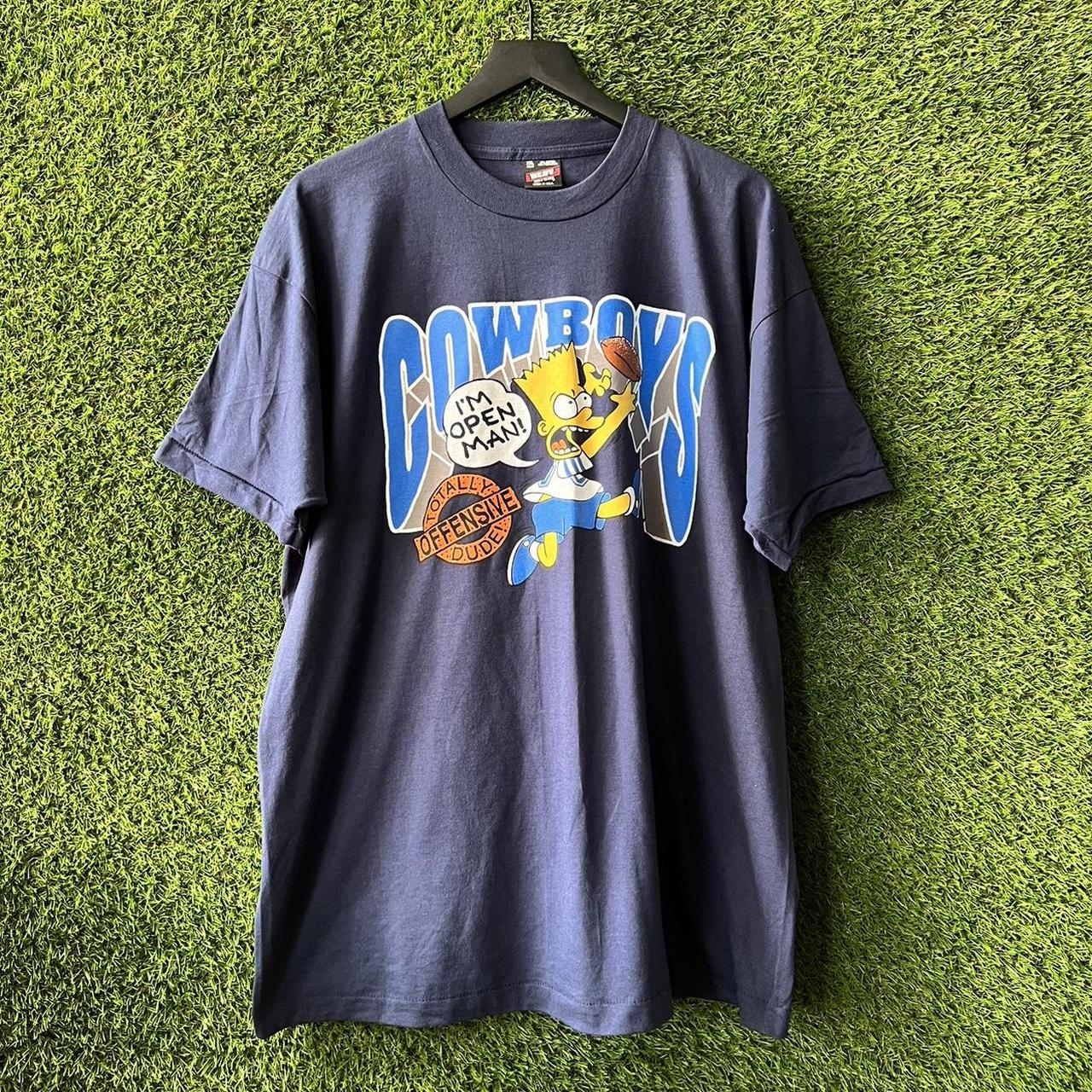 Vintage Dallas Cowboys x Bart Simpson Single Stitch... - Depop