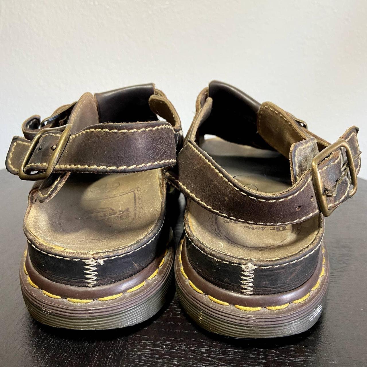 90s Dr Martens vintage sandals made in England brown... - Depop