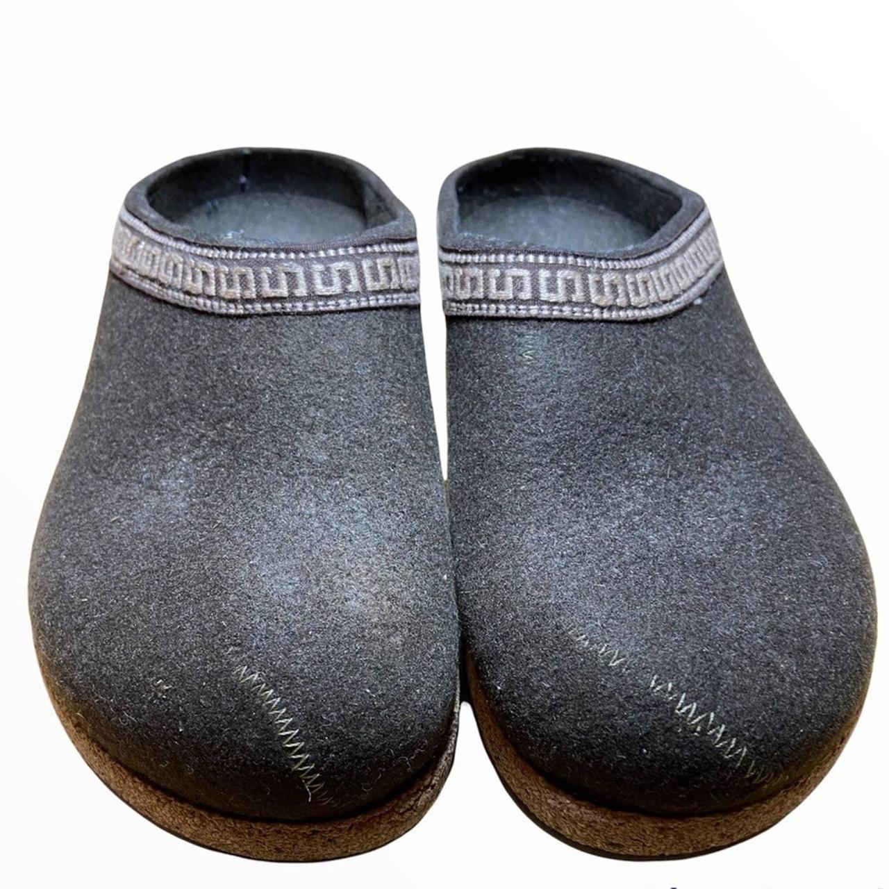 Haflinger grizzly classic mule clog Aztec wool cork... - Depop