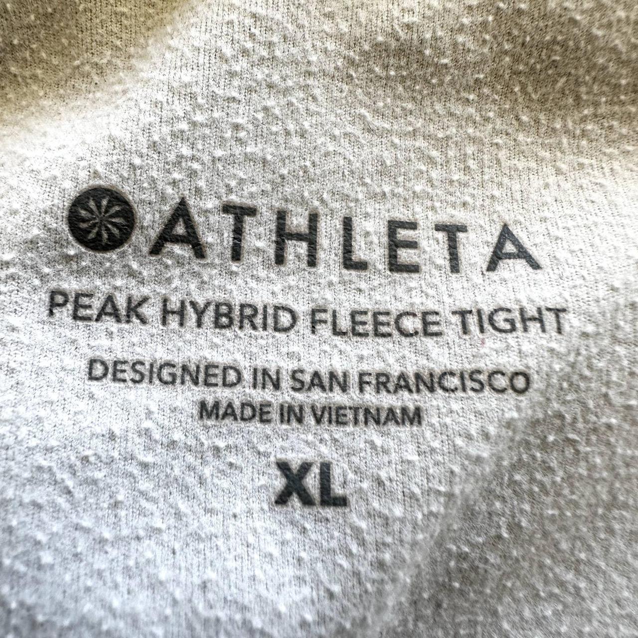 Athleta Peak Hybrid Fleece Tight in Birch Grey - Depop