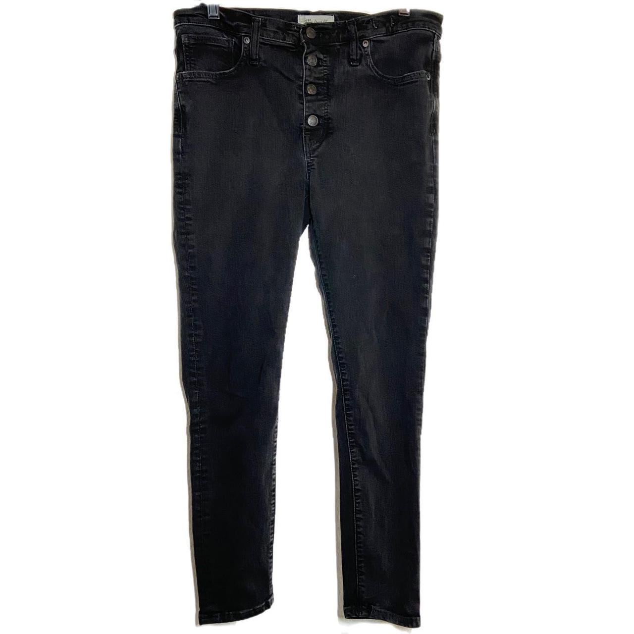 Madewell 9 Mid-Rise Skinny Jeans in Berkeley Black - Depop