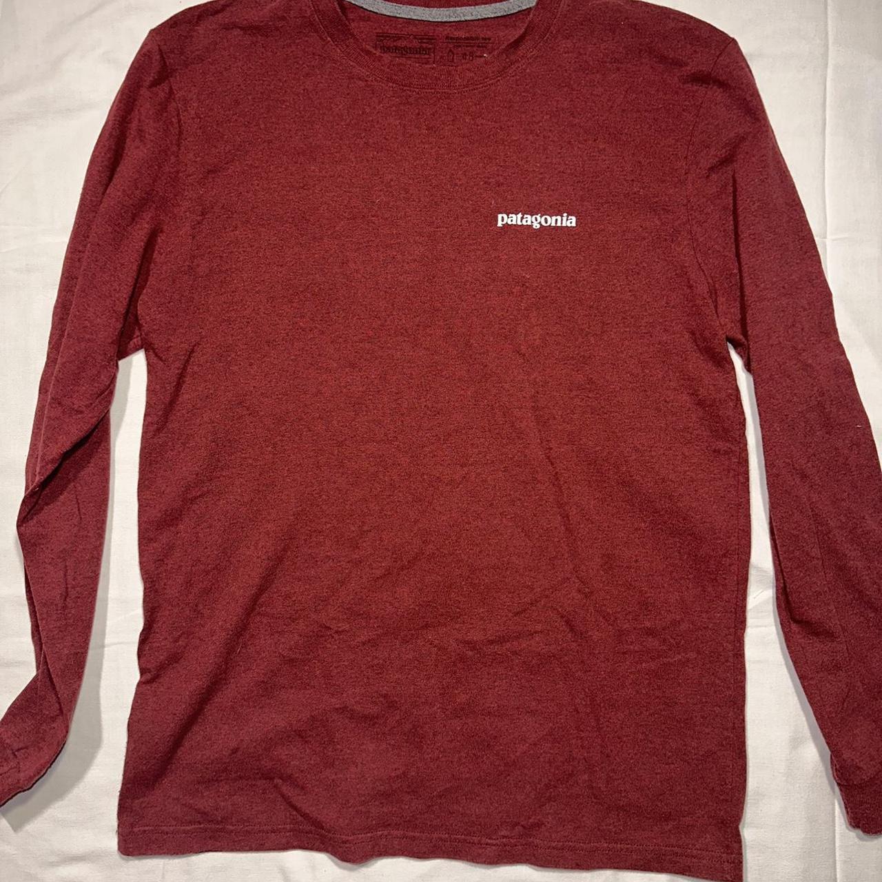 red patagonia shirt