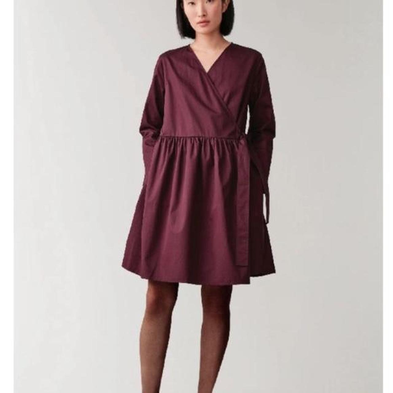 Burgundy wrap dress from COS. Wraps all the way