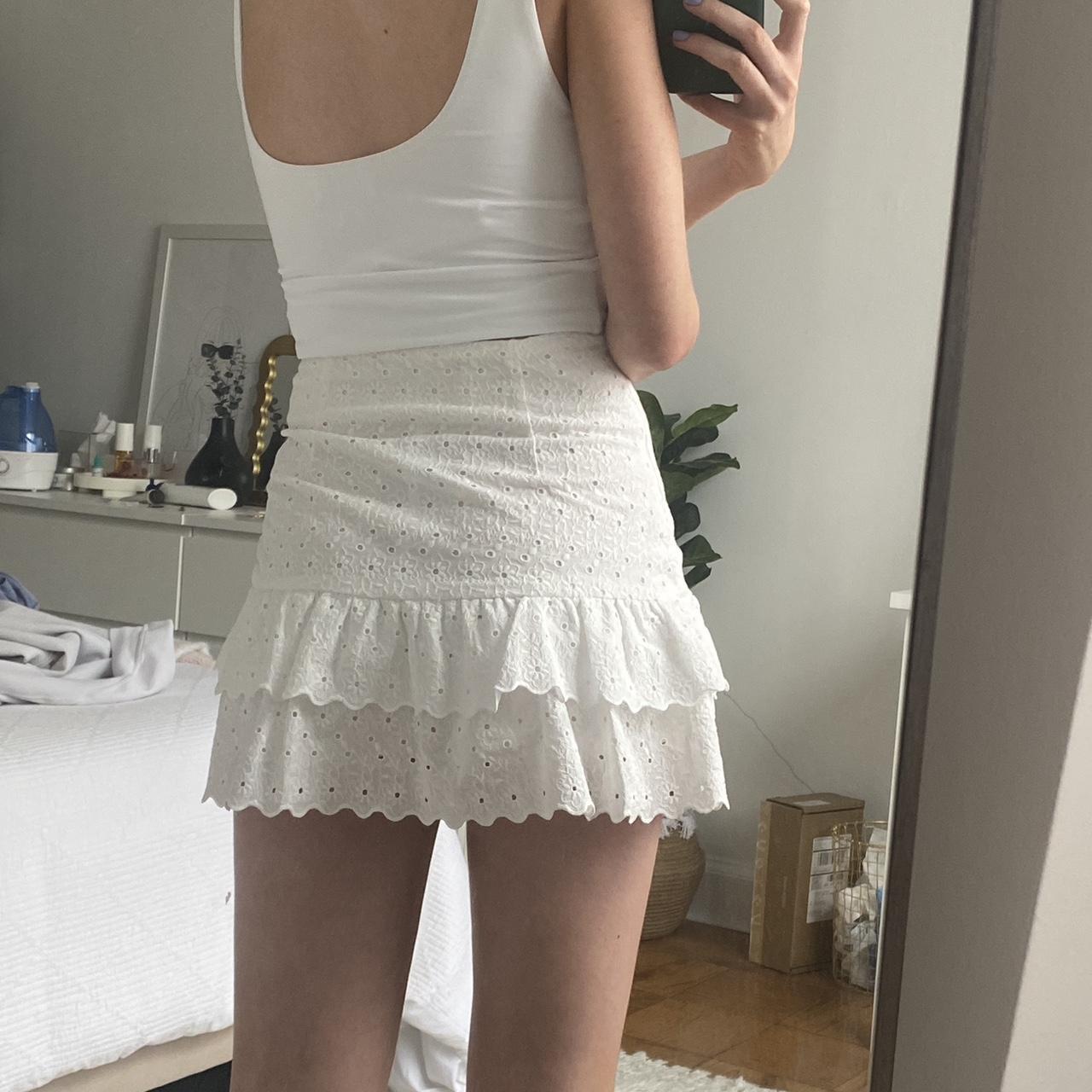 Zara Women's White Skirt | Depop