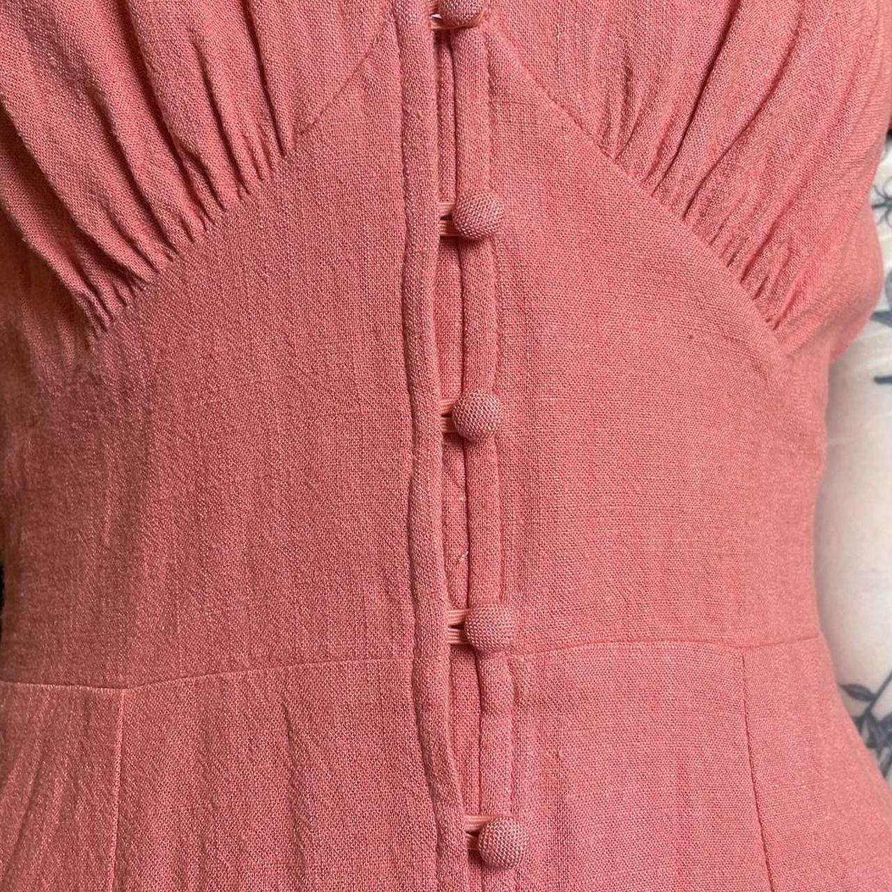 Dotti button down orange mini dress Super... Depop