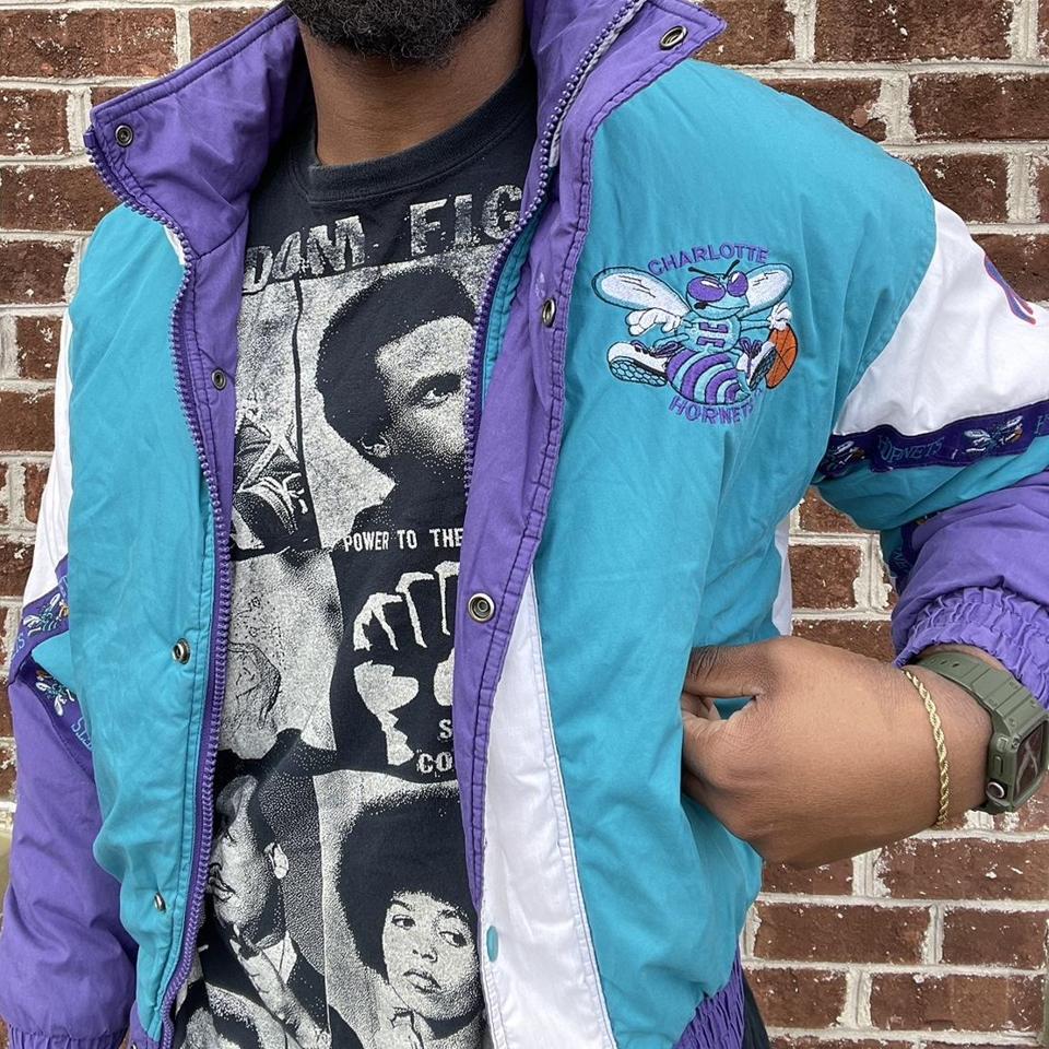 Charlotte Hornets Vintage Pro Player Jacket . Size... - Depop