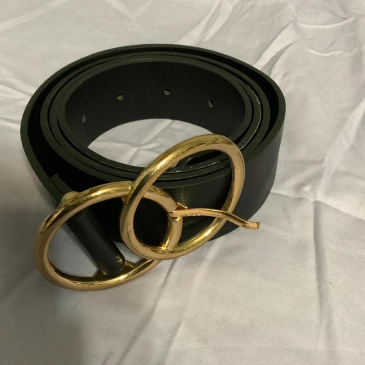 Double Circle Belt — Black/Gold